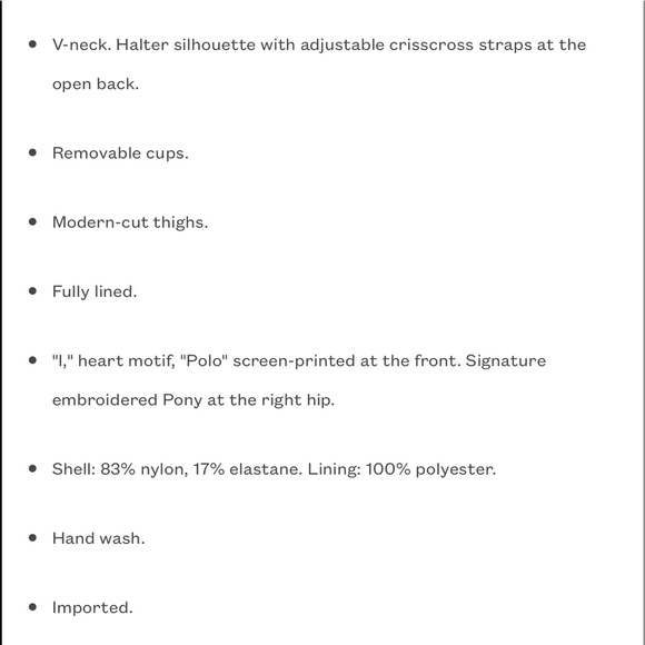 POLO RALPH LAUREN “I ❤️ POLO” Swim Suit Sz L NEW!! - Picture 11 of 12